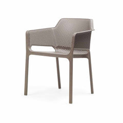 Nardi Net chair with unique mesh pattern, recyclable resin, available in various colors for outdoor furniture