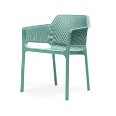 Nardi Net chair with unique mesh pattern, recyclable resin, available in various colors for outdoor furniture