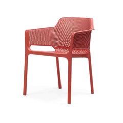 Nardi Net chair with unique mesh pattern, recyclable resin, available in various colors for outdoor furniture