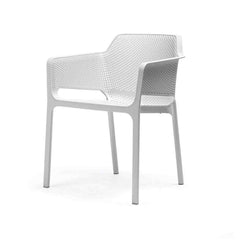 Nardi Net chair with unique mesh pattern, recyclable resin, available in various colors for outdoor furniture