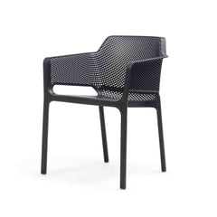 Nardi Net chair with unique mesh pattern, recyclable resin, available in various colors for outdoor furniture