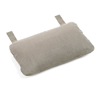 Grey comfy Nardi 'Net' head cushion for lounge, great for enhancing outdoor living, displayed on a plain white background, viewed from a front angle.