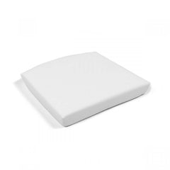 Thick, white, square-shaped, UV-stabilised 'Nardi Net' outdoor relax seat cushion displayed on a plain white background, viewed from a front angle.