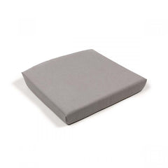 Thick, grey, square-shaped, UV-stabilised 'Nardi Net' outdoor relax seat cushion displayed on a plain white background, viewed from a front angle.