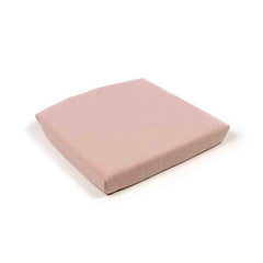 Thick, salmon-coloured, square-shaped, UV-stabilised 'Nardi Net' outdoor relax seat cushion displayed on a plain white background, viewed from a front angle.