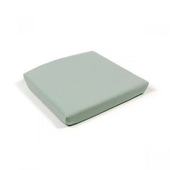 Thick, light-green, square-shaped, UV-stabilised 'Nardi Net' outdoor relax seat cushion displayed on a plain white background, viewed from a front angle.
