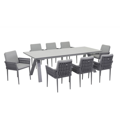 Neverland II Extension Table Lawson Chair Outdoor Dining Setting