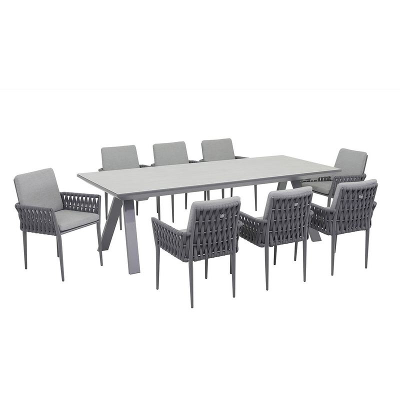 Neverland II Extension Table Lawson Chair Outdoor Dining Setting