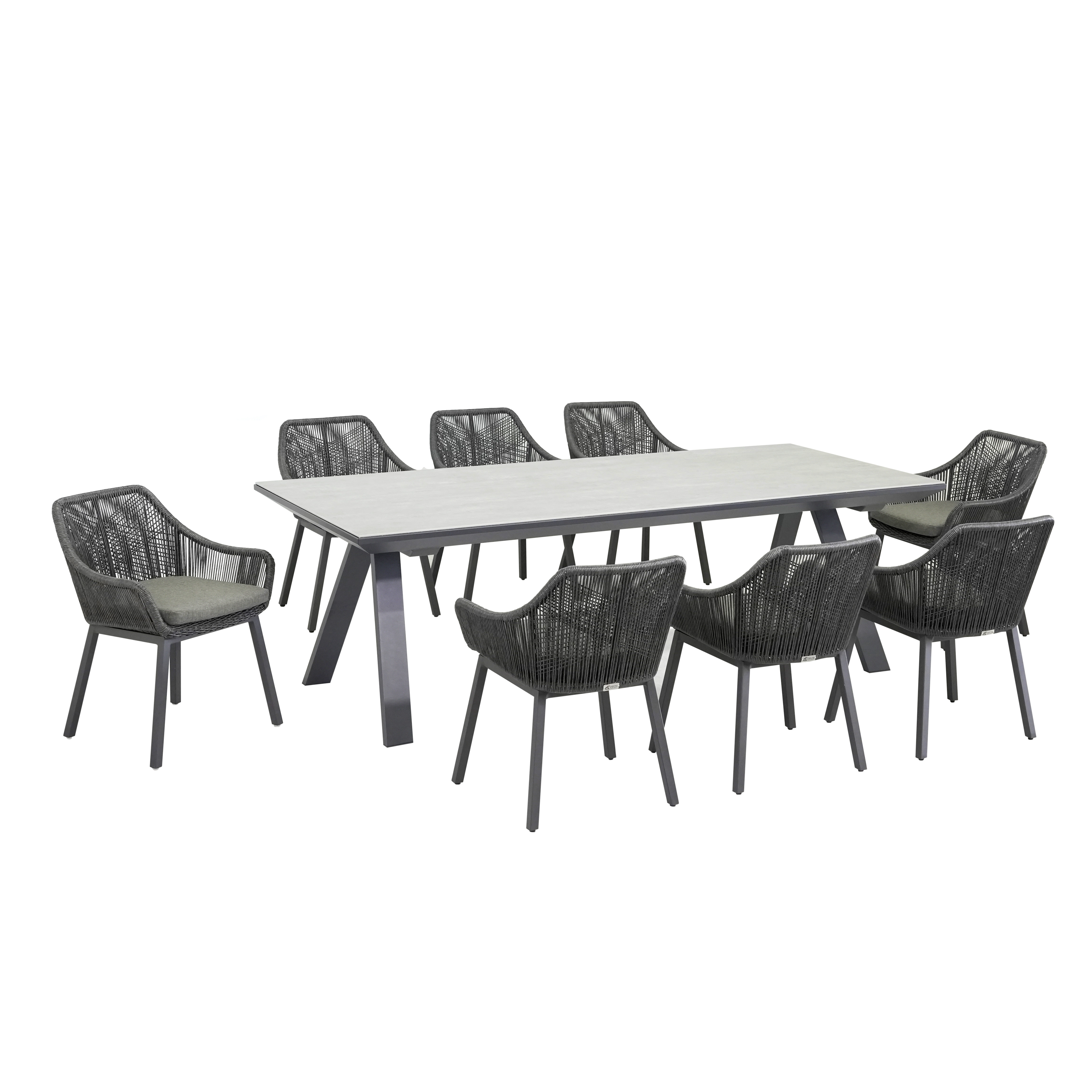 Neverland II Extension Table String Chair Outdoor Dining Setting ...