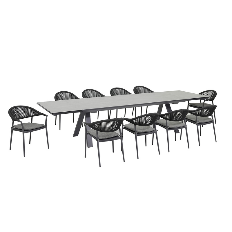 Neverland II Extension Table Windsor Chair Outdoor Dining Setting