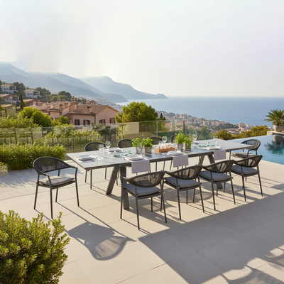 Neverland II Extension Table Windsor Chair Outdoor Dining Setting