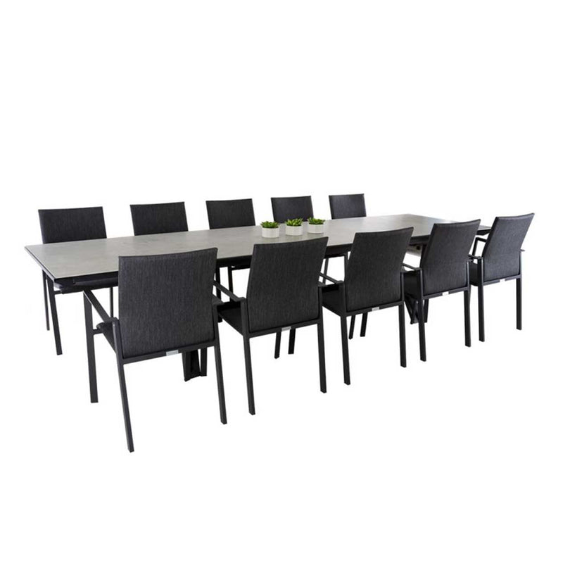 Neverland Extension Table Eden Chair Outdoor Dining Setting 11PC
