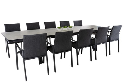 Neverland Extension Table Eden Chair Outdoor Dining Setting 11PC