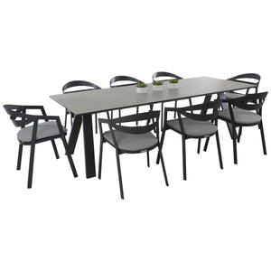Neverland Table La Vida Chair Outdoor Dining Setting 9PC
