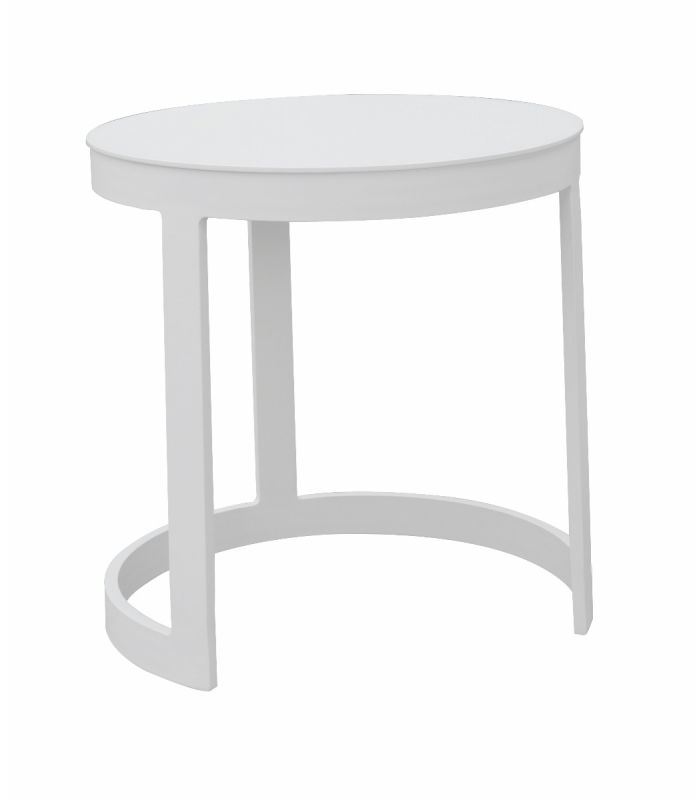 44 cm white round aluminium &
