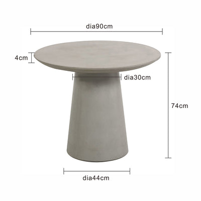 Nikita Concrete Outdoor Table 90 cm