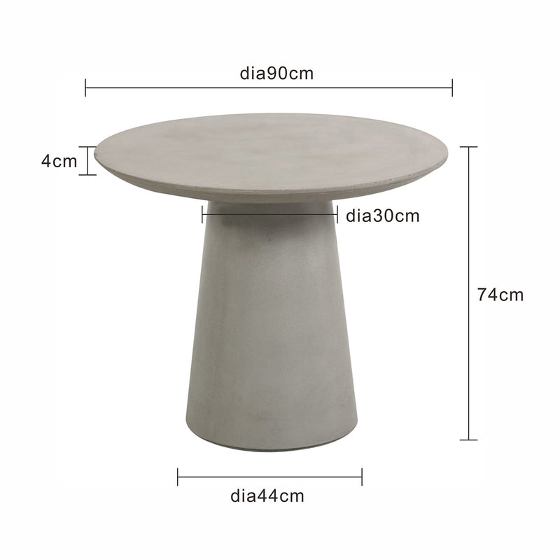 Nikita Concrete Outdoor Table 90 cm
