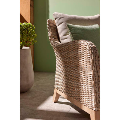 Noosa outdoor loungers, beige wicker material on Aluminium frame, perfect Outdoor Furniture for Outdoor Lounge