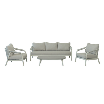Oakland 5 Seater Rope Outdoor Lounge with Coffee Table 120 cm