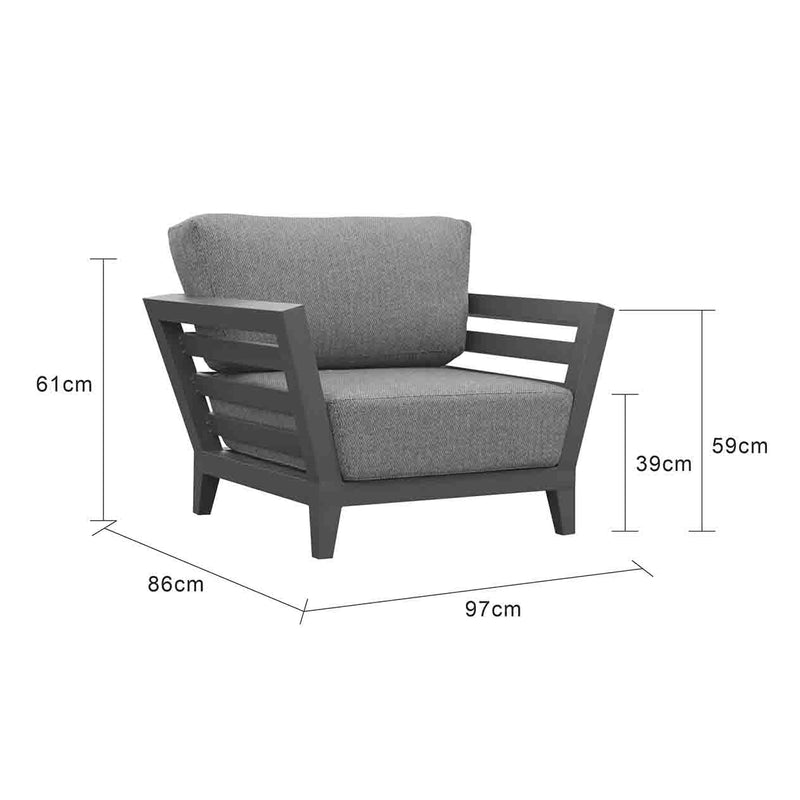 Ottawa Outdoor Aluminium Armchair
