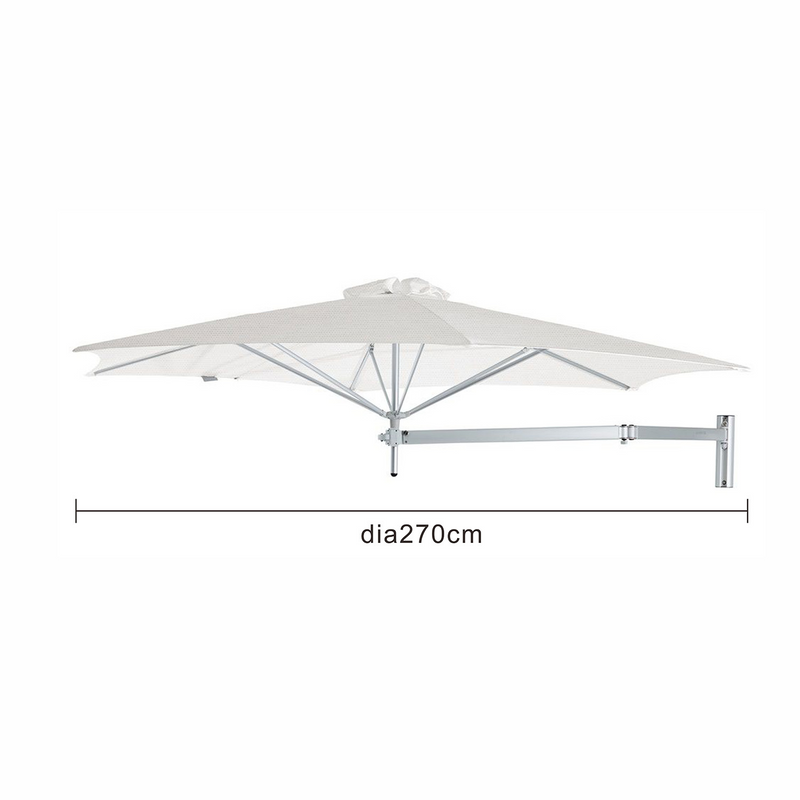 Paraflex Outdoor Wall-Mount Hexagon Umbrella 270 cm