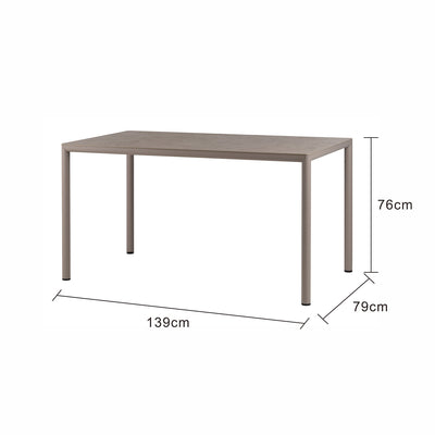 Nardi Piave Aluminium Outdoor Dining Table 139 cm