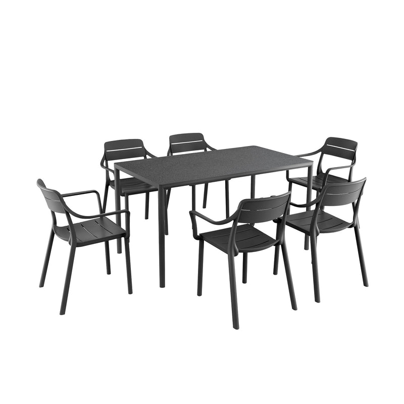 Nardi Piave 139 cm Table Cassia Armchair Outdoor Dining Setting