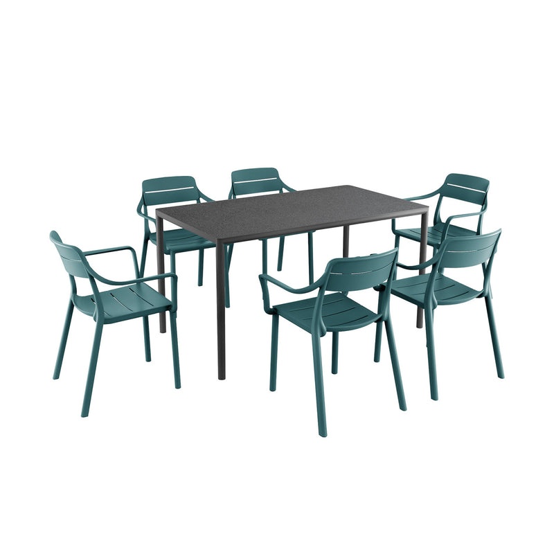 Nardi Piave 139 cm Table Cassia Armchair Outdoor Dining Setting