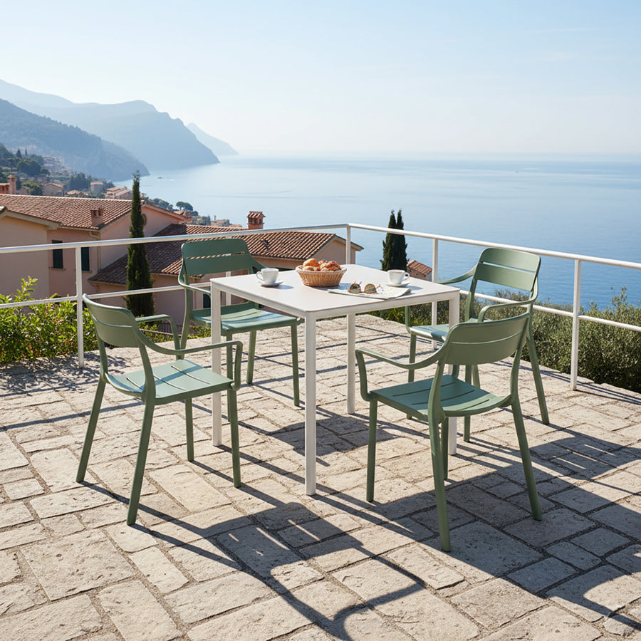 Nardi Piave 79 cm Table Cassia Armchair  Outdoor Dining Setting