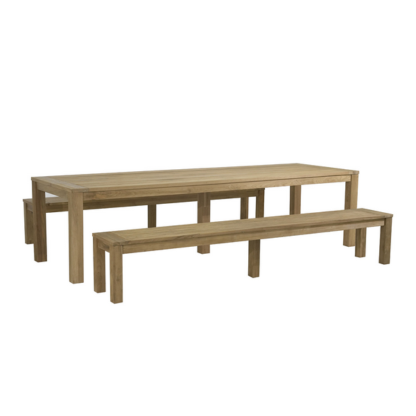 Polly 300 cm Table Polly 270 cm Bench Outdoor Dining Setting