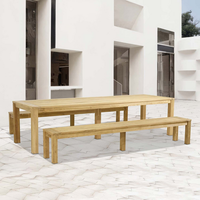 Polly 300 cm Table Polly 270 cm Bench Outdoor Dining Setting