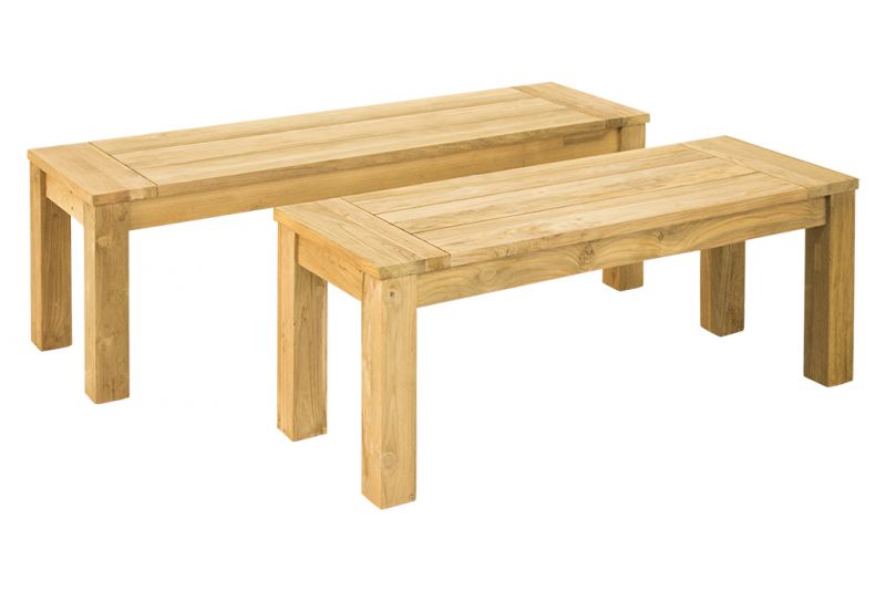 Polly Outdoor Recycled Teak Bench 110 cm