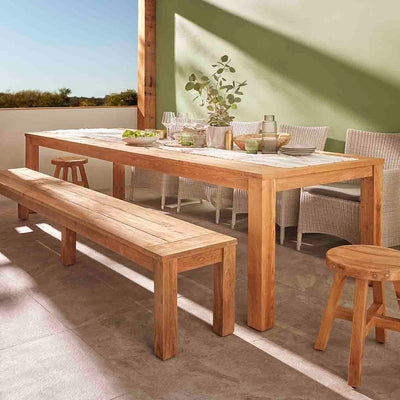 Polly Outdoor Recycled Teak Bench 135 cm