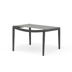 Dark grey aluminium 'Largo' footrest, perfect for balcony relaxing, displayed on a plain white background, viewed from a front angle.