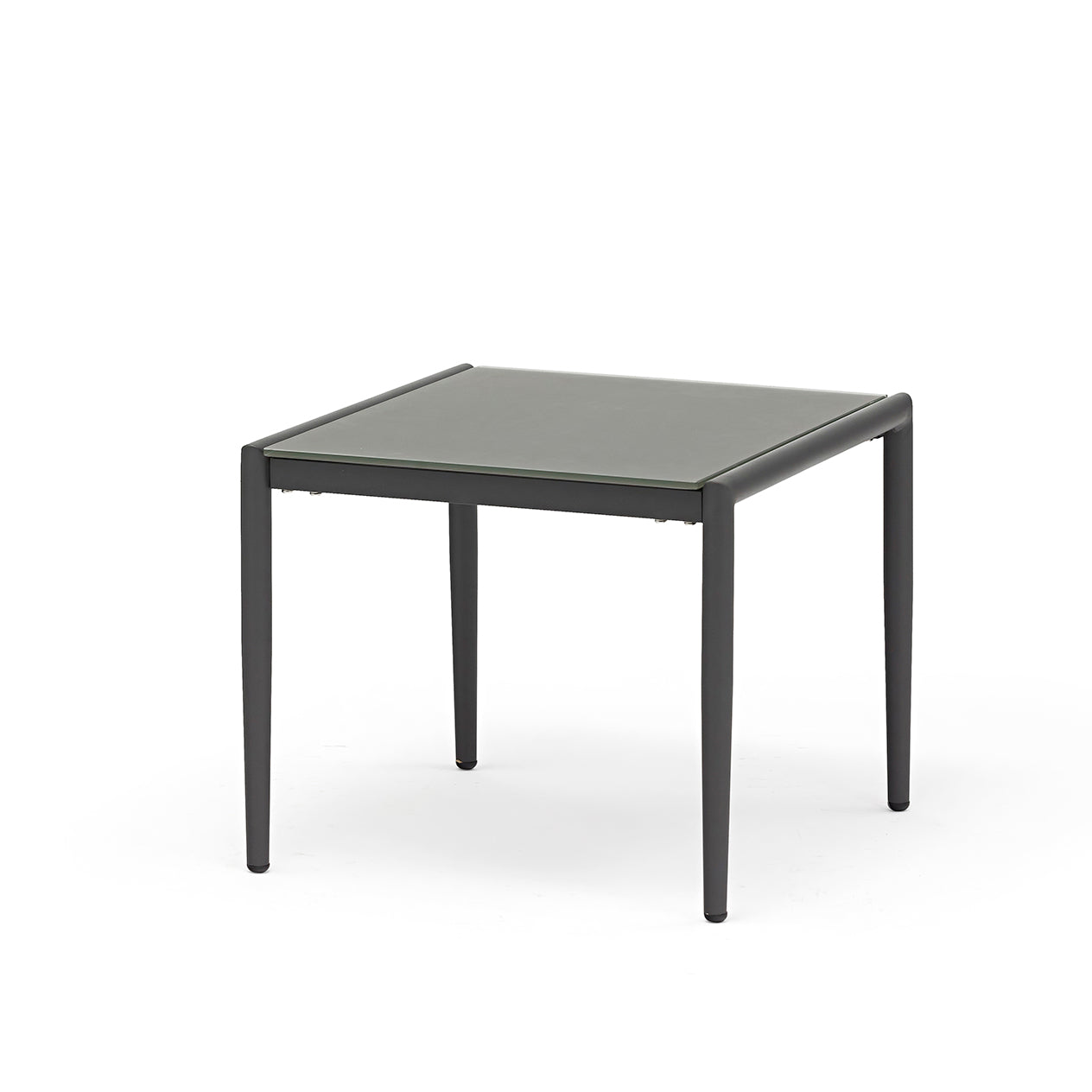 Largo Outdoor Aluminium Side Table with Ceramic Glass Top 50 cm