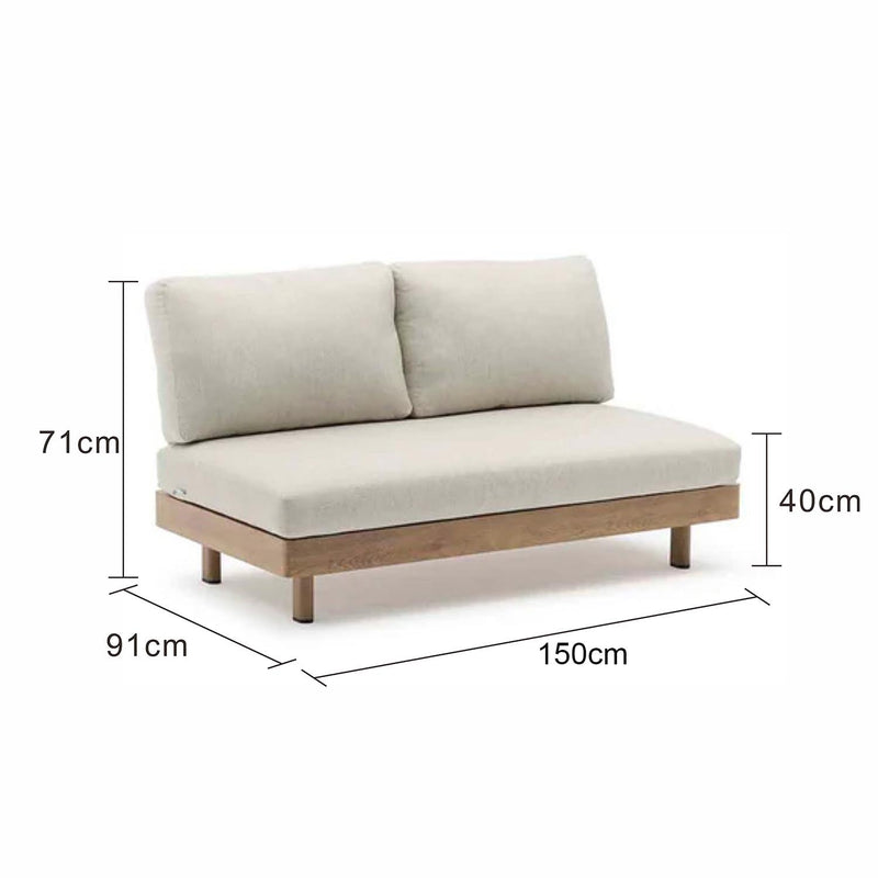 Regina 2 Seater Outdoor Aluminium Lounge