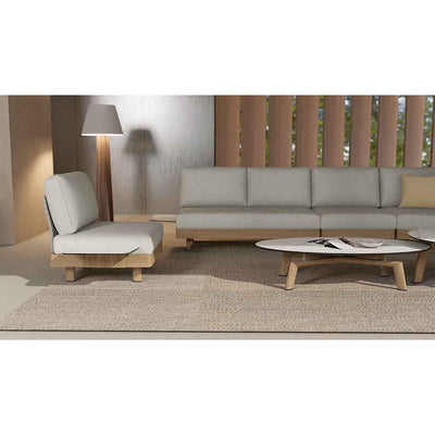 Regina Outdoor Aluminium Side Table with High-pressure Laminate Top
