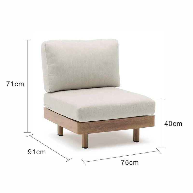 Regina Outdoor Aluminium Armless Chair