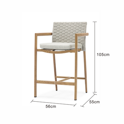 Regina Rope Outdoor Bar Stool
