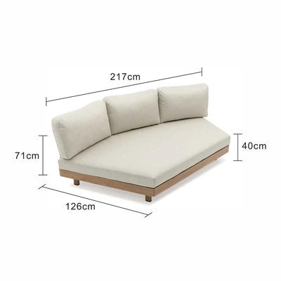 Regina 3 Seater Outdoor Aluminium Lounge