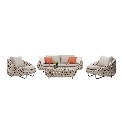 Rhodes 4 Seater Wicker Outdoor Lounge with Coffee Table