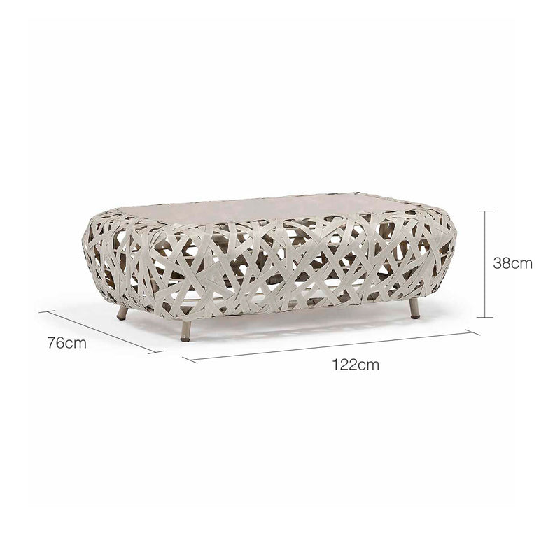 Rhodes Outdoor Wicker Coffee Table 122 cm