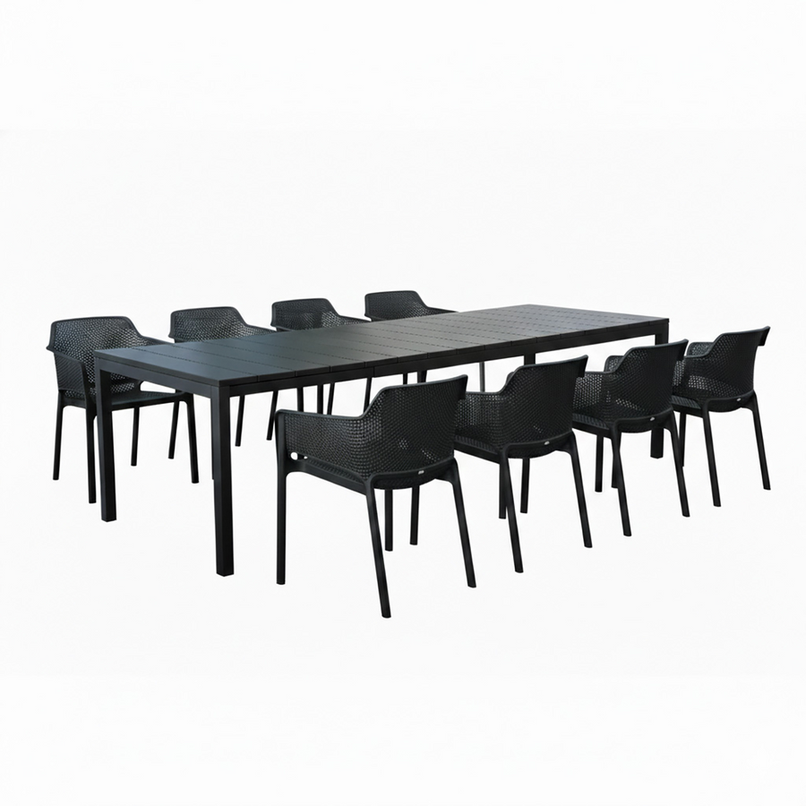 Nardi RIO 210/280 Table Net Chair Outdoor Dining Setting