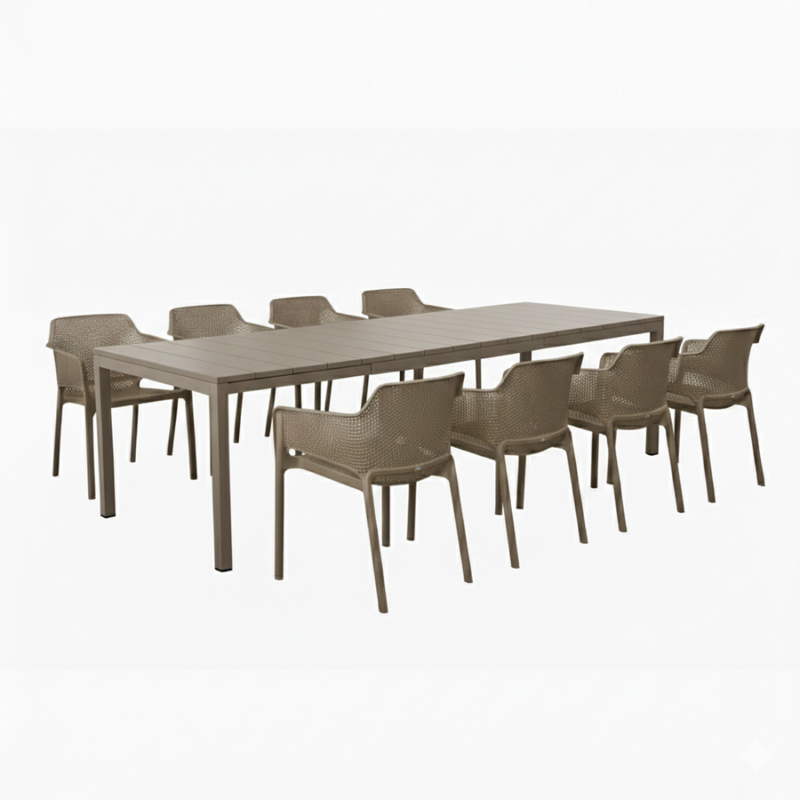 Nardi RIO 210/280 Table Net Chair Outdoor Dining Setting