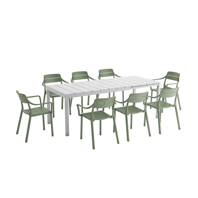 Nardi Rio 140 cm Resin Table Cassia Armchair Outdoor Dining Setting