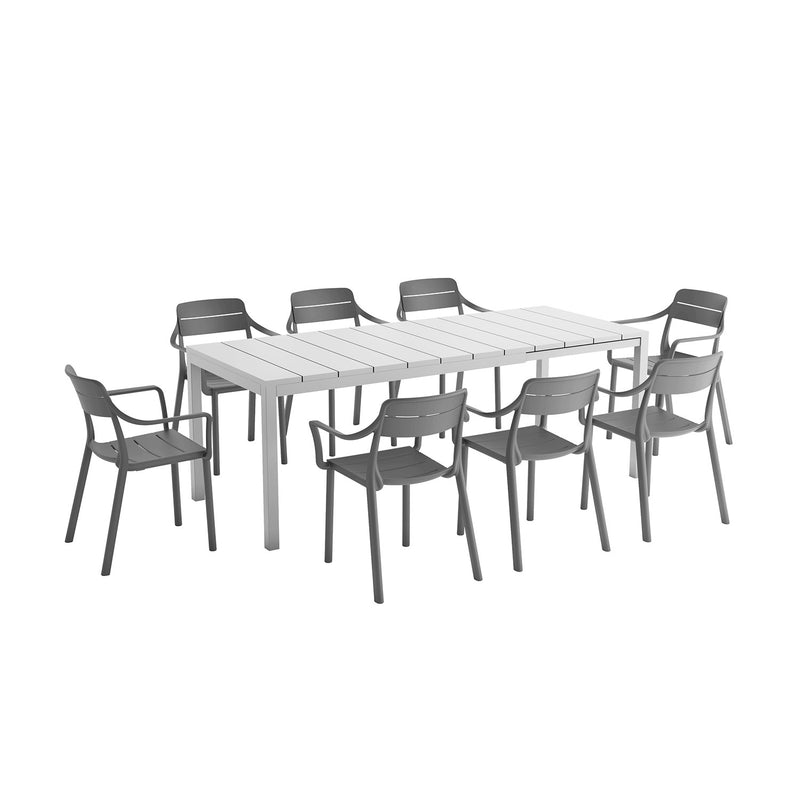 Nardi Rio 140 cm Resin Table Cassia Armchair Outdoor Dining Setting