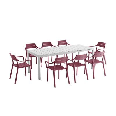 Nardi Rio 140 cm Resin Table Cassia Armchair Outdoor Dining Setting