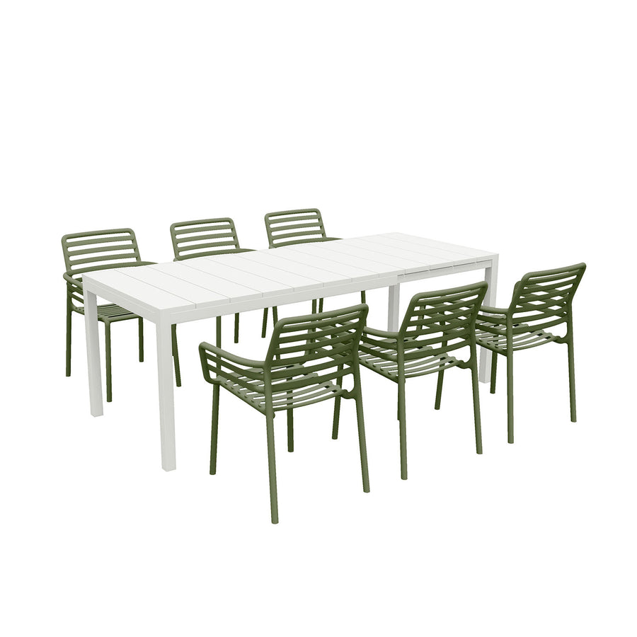 Nardi Rio Aluminium Table Doga Dining Chair Outdoor Dining Setting