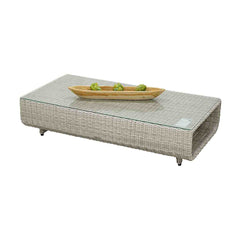 Luxurious outdoor balcony furniture set with FSC Teak arm frame and PE Wicker finish