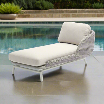 Sorrento Outdoor Rope Chaise Lounge with Left Arm